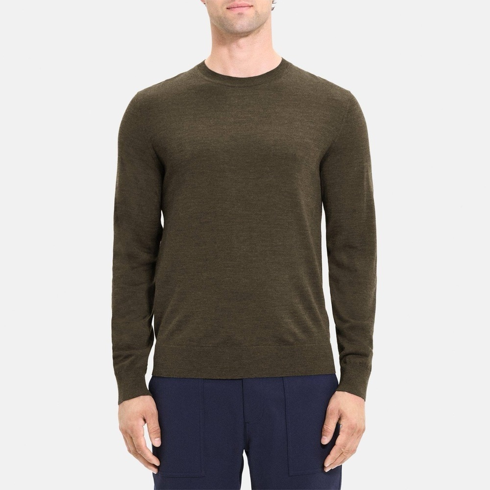NWOT - Theory Regal Wool Crewneck Sweater in Uniform Melange - Size M